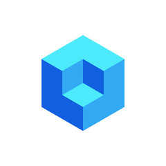 Hexagon Box Element Template Icon for technology finance business health company with modern high end look