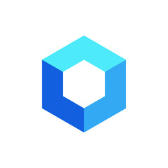 Hexagon Box Element Template Icon for technology finance business health company with modern high end look