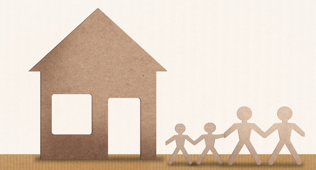 Concept of modern family, concept image about couple of men embracing a child. Adopt a child.