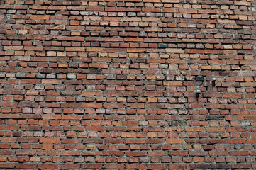 Big brick wall. Cool texture of stonewall. Brown color.