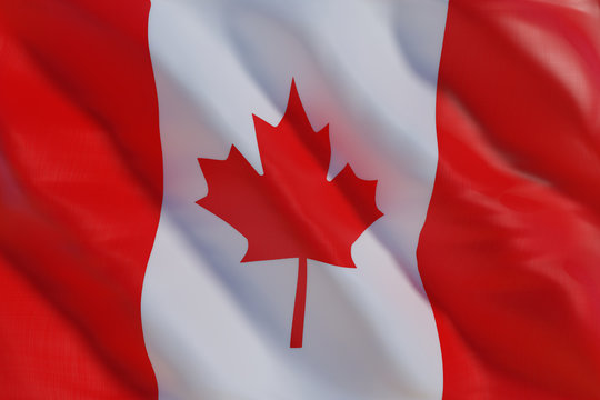 Canada flag in the wind