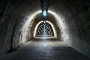 Abandoned tunnel, 2 world war, architecture, minimalism