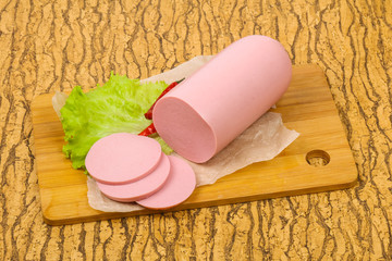 Sliced pork sausage