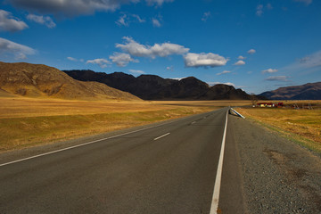 Russia. mountain Altai. Chui highway is considered to be the most beautiful Federal highway in Siberia.