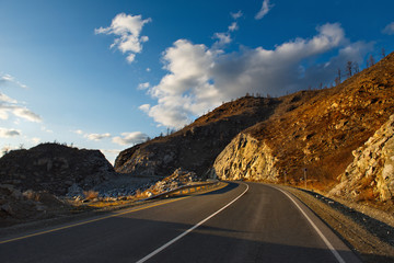 Russia. mountain Altai. Chui highway is considered to be the most beautiful Federal highway in Siberia.