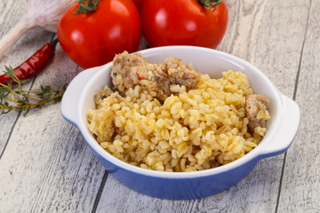 Bulgur with meat