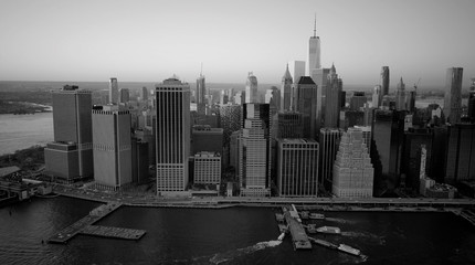 New York Cityscape View of Modern Urban Metropolis Skyscrapers Corporate Enterprise District Background