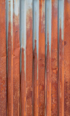 Old Weathered Reddish Vertically Stripped Metal Texture