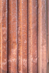 Old Weathered Reddish Vertically Stripped Metal Texture