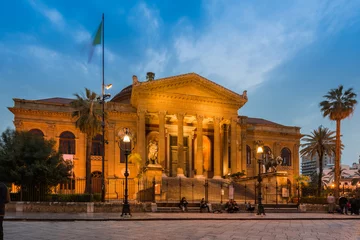 Foto auf Acrylglas Teatro Massimo in Palermo  Sizilien © majonit