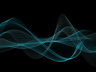 Abstract background, blue waved lines for brochure, website, flyer design 