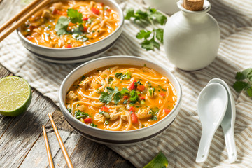 Homemade Thai Chicken Coconut Curry Pho
