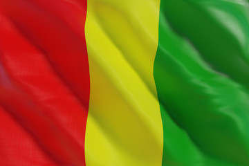 Fototapeta premium Guinea flag in the wind