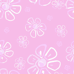 Seamless floral pattern with flowers in vintage style.