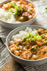 Spicy Homemade Cajun Shrimp Etouffee