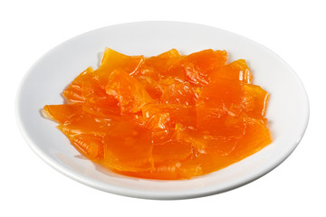 Traditional Turkish pumpkin dessert called kabak tatlisi