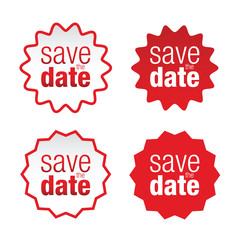 Save the Date label sign