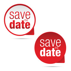 Save the Date label sign