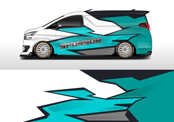 Car wrap company design vector. Graphic background designs for vehicle van livery , Eps 10