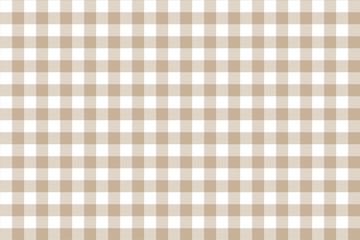 Brown Gingham pattern. Texture from rhombus/squares for - plaid, tablecloths, clothes, shirts, dresses, paper, bedding, blankets, quilts and other textile products. Vector illustration EPS 10 - 265895996