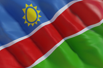 Namibia flag in the wind