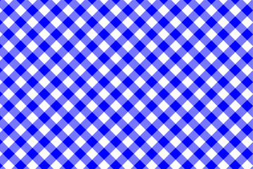 Blue Gingham pattern. Texture from rhombus/squares for - plaid, tablecloths, clothes, shirts, dresses, paper, bedding, blankets, quilts and other textile products. Vector illustration EPS 10