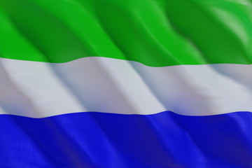 Sierra Leone flag in the wind