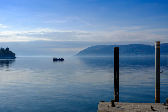 Italy, Piedmont, Lake Maggiore, Verbania, boat trip at Pallanza