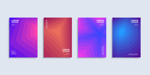 Covers modern abstract design templates set vector illustration