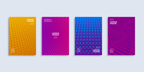 Covers modern abstract design templates set vector illustration