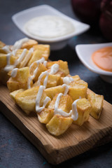 Patatas bravas, spanish fried potato