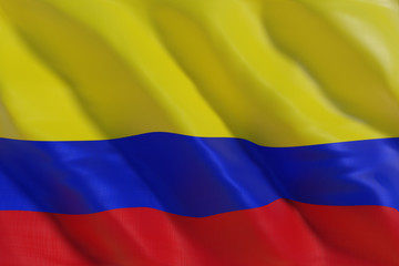 Colombia flag in the wind
