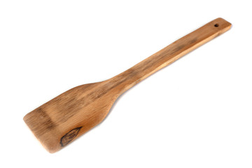 wooden kitchen Spatula isolated on white background