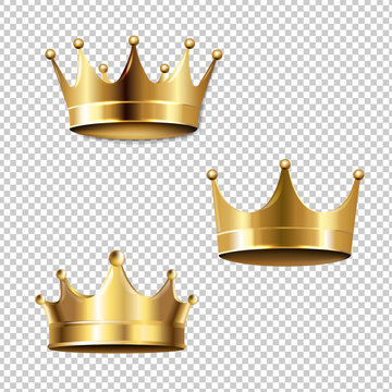 Crown Set Isolated Transparent Background