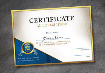 Certificate of Excellence Layout  - Powered by Adobe