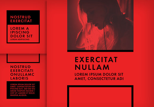 Red and Black Minimalist Social Posts Layout