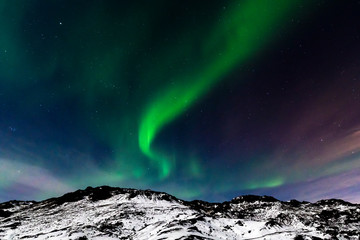 Aurora borealis on Reykjanes Peninsula‎