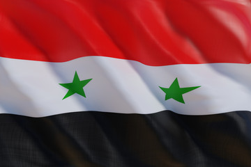 Syria flag in the wind