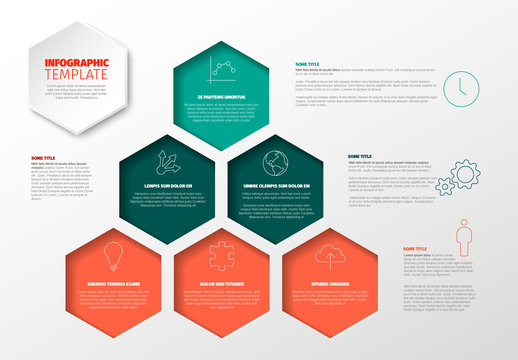 Infographic with Hexagonal Elements