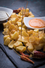 Patatas bravas, spanish fried potato