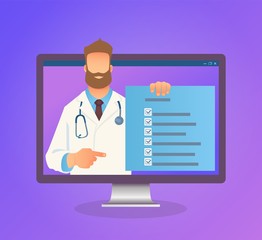 Online medicine concept