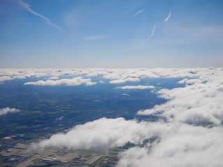 Aerial view of the Gatwick international airport