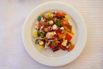 Octopus salad, a Mediterranean specialty