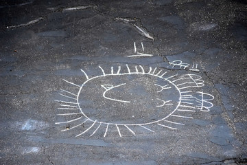 Kreidezeichnung Kinder