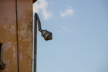 Galvanized Rain Gutter, Rainwater Pipe and Connector Nozzle at tiled Roof