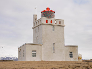 Exterior of the Dyrhólaey lighthouse