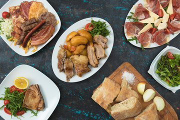 Mix of balkan meals