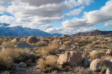California desert landscape in the Sierra Nevada Alabama Hills