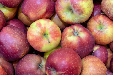 red apple close-up macro, background