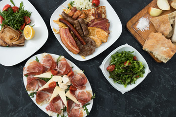 Mix of balkan meals